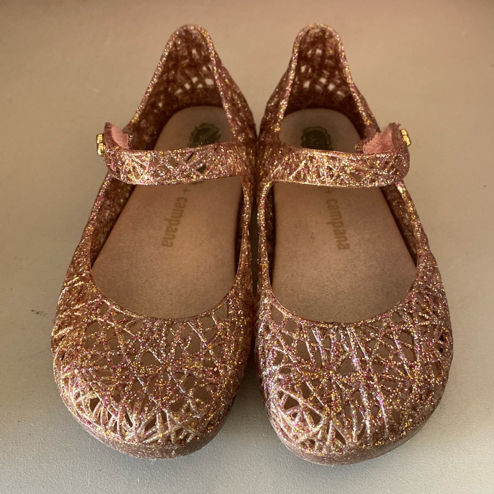 Pink Sparkles zigzag Mini Melissa shoes